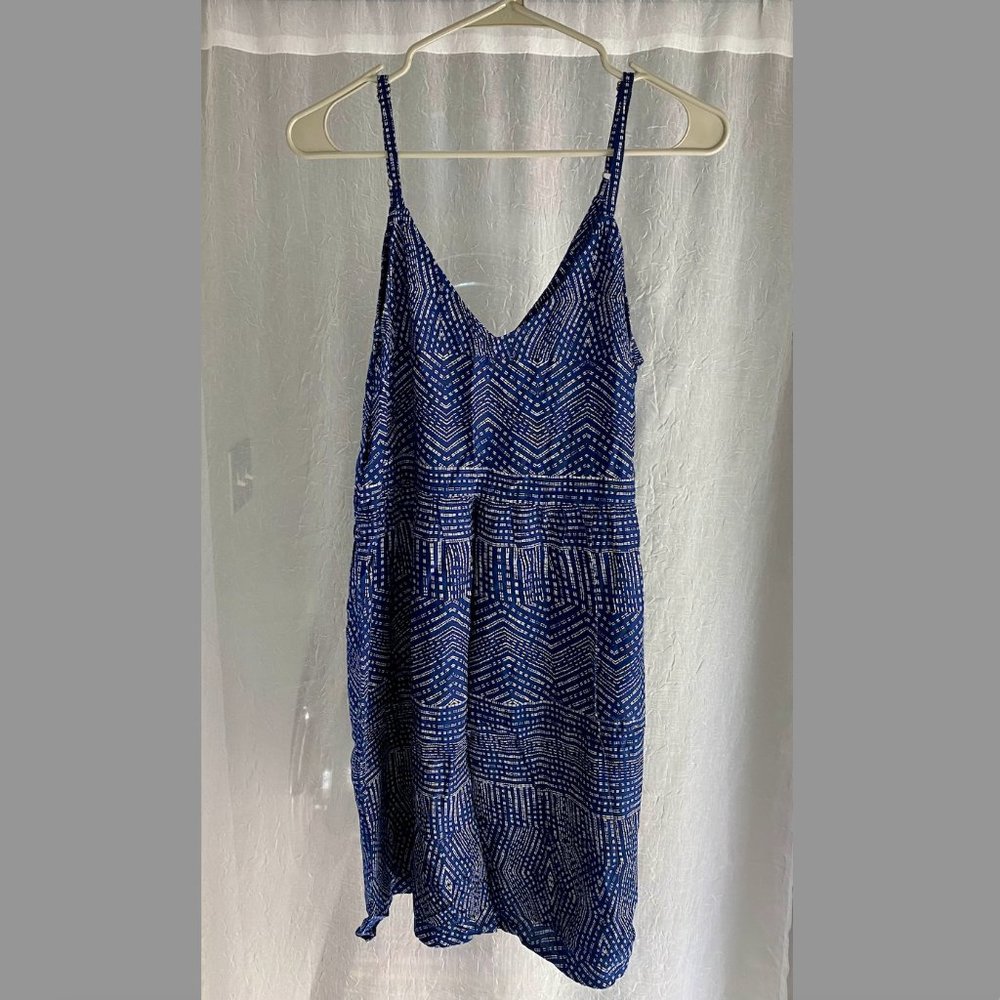 RVCA navy and white print mini dress, size M